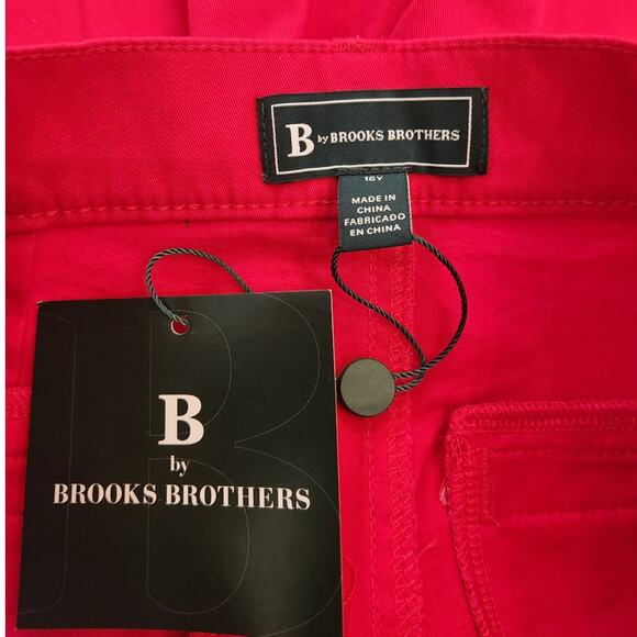 NWT Brooks Brothers Boy's Red Khaki Shorts Preppy Summer Vacation 16 - Picture 4 of 6